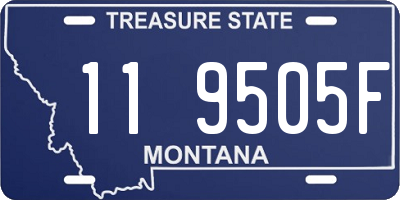 MT license plate 119505F