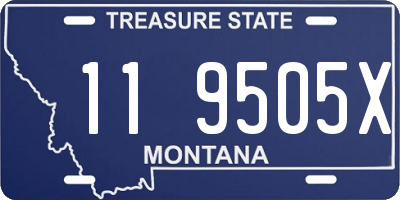 MT license plate 119505X