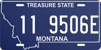 MT license plate 119506E