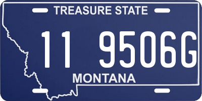 MT license plate 119506G