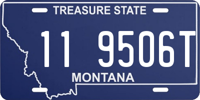 MT license plate 119506T