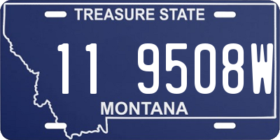 MT license plate 119508W