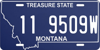 MT license plate 119509W