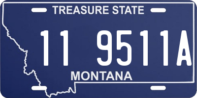 MT license plate 119511A