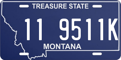 MT license plate 119511K