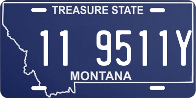 MT license plate 119511Y