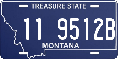 MT license plate 119512B