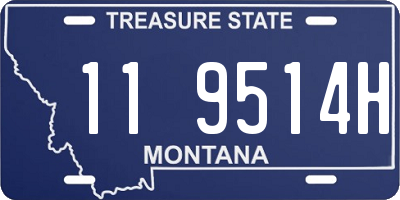 MT license plate 119514H