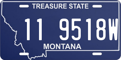 MT license plate 119518W