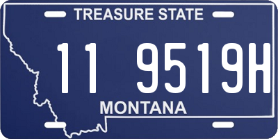 MT license plate 119519H