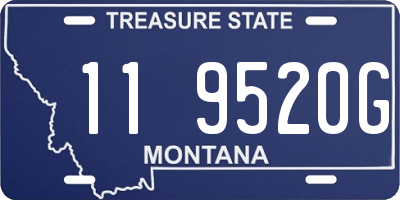 MT license plate 119520G