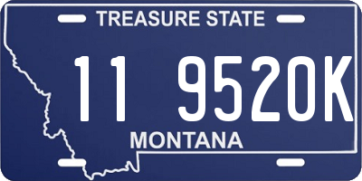 MT license plate 119520K