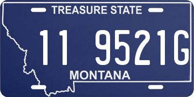 MT license plate 119521G