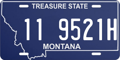 MT license plate 119521H