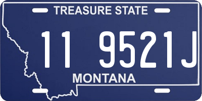 MT license plate 119521J
