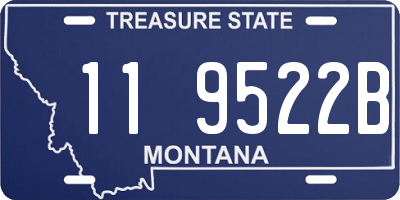 MT license plate 119522B