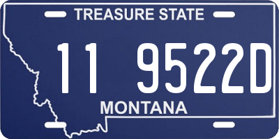 MT license plate 119522D