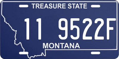 MT license plate 119522F