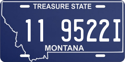 MT license plate 119522I