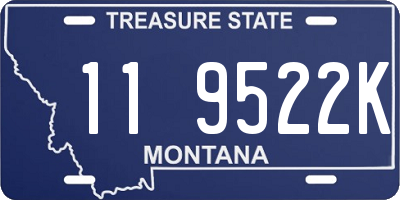 MT license plate 119522K