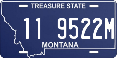 MT license plate 119522M