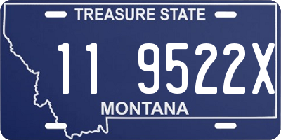 MT license plate 119522X