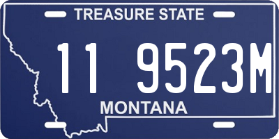 MT license plate 119523M