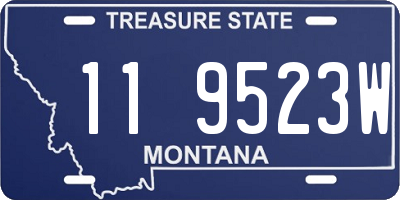 MT license plate 119523W
