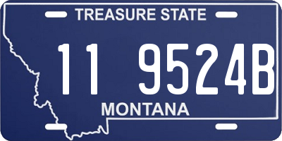 MT license plate 119524B