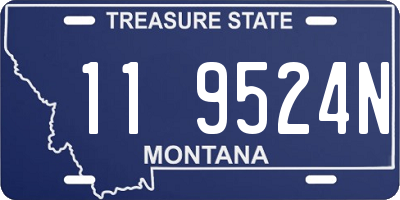 MT license plate 119524N