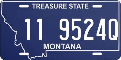 MT license plate 119524Q
