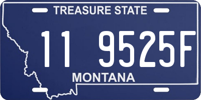 MT license plate 119525F