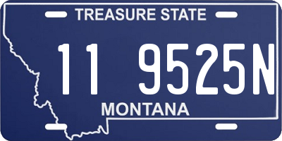 MT license plate 119525N
