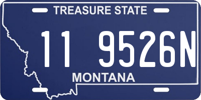 MT license plate 119526N