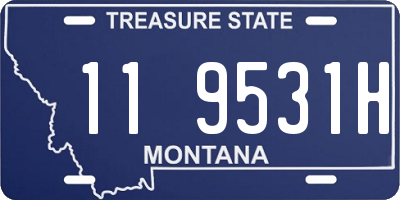 MT license plate 119531H