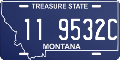 MT license plate 119532C