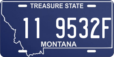 MT license plate 119532F