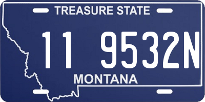 MT license plate 119532N