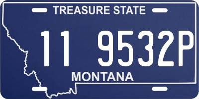 MT license plate 119532P