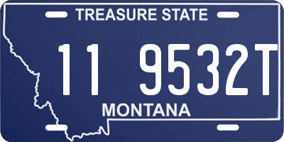 MT license plate 119532T