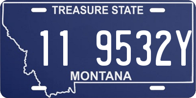 MT license plate 119532Y