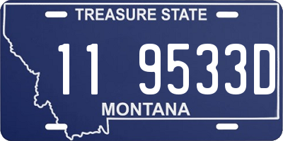 MT license plate 119533D