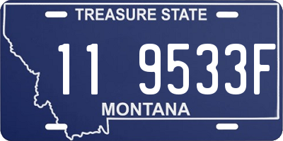 MT license plate 119533F