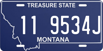 MT license plate 119534J