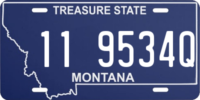 MT license plate 119534Q