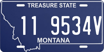 MT license plate 119534V