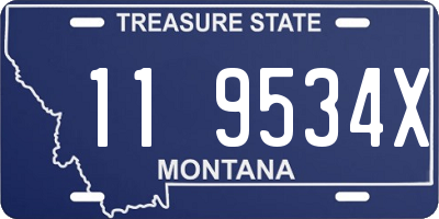 MT license plate 119534X