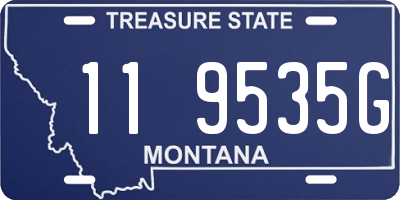 MT license plate 119535G