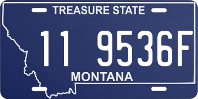 MT license plate 119536F