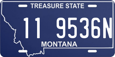 MT license plate 119536N